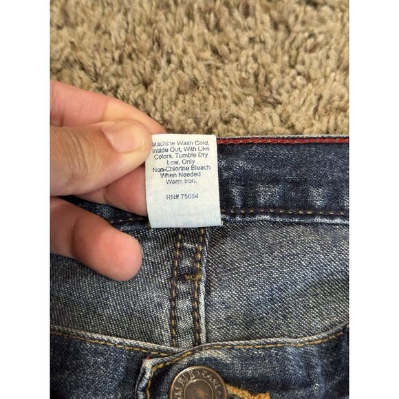 ABERCROMBIE FITCH 1892 Vintage Flare Jeans Low Rise 90s Y2K Made in USA 28x33 - Picture 11 of 12